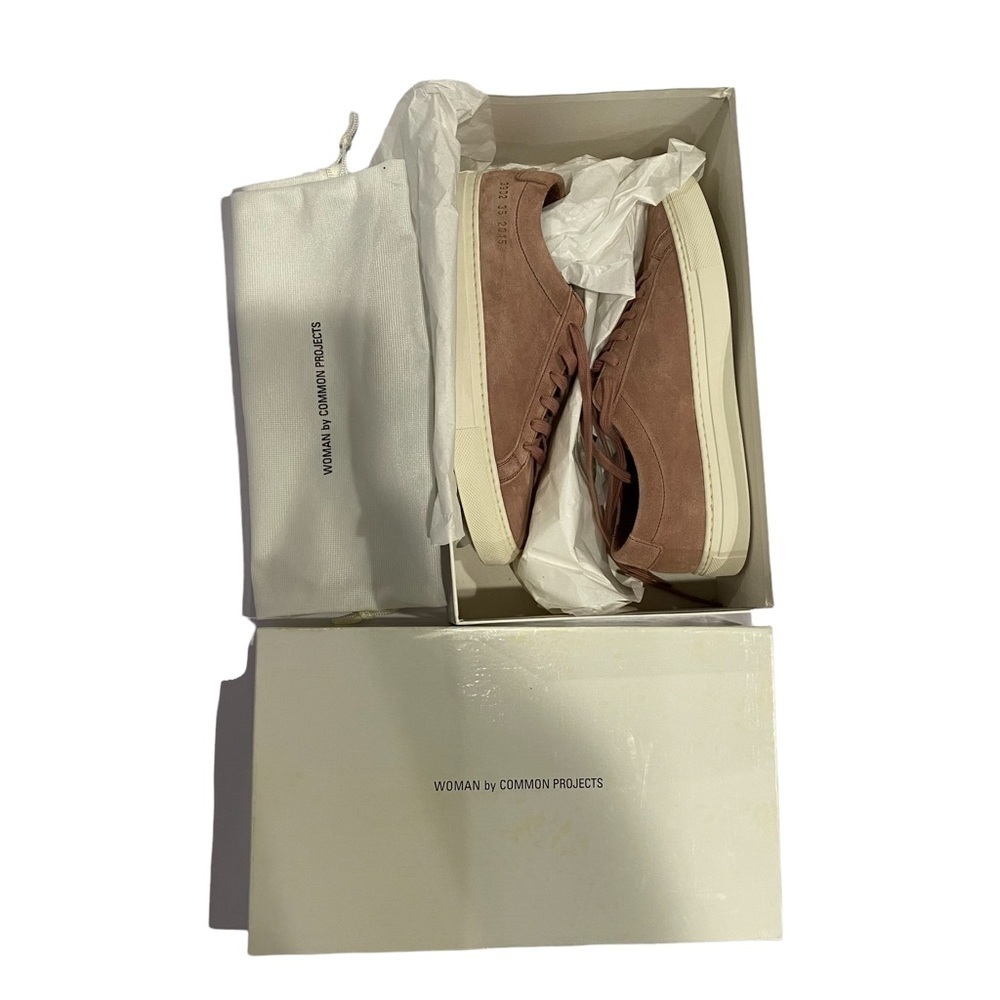 COMMON PROJECTS Original Achilles Low-Top Sneakers Suede Blush 35 New